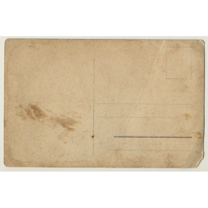 Group Of Belgian Card Players Sit Around Table / Waitress (Vintage RPPC ~1910s)