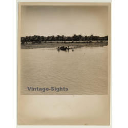 Asia: Local People Collect Firewood With Boot / Ethnic (Vintage Photo)