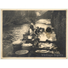 Batty Fischer (1877-1958): Luxembourg Women Do Laundry In River (Vintage Photo 1905 ?)