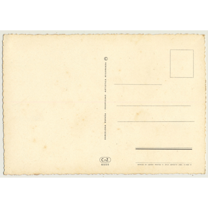 Blonde Pinup Girl In Swim Ring / Swimsuit (Vintage PC C.Y.Z. 1960s)