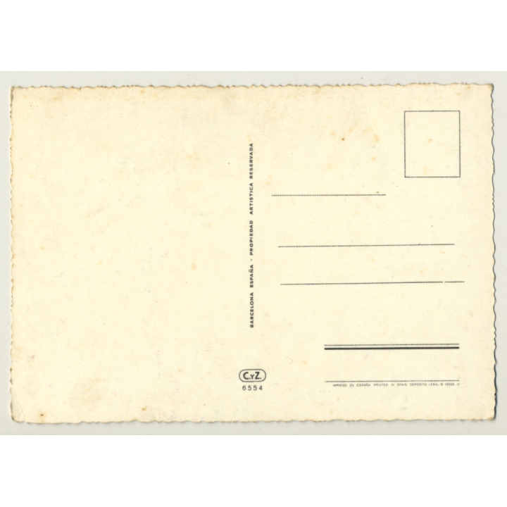 Tall Pinup Girl With Swim Cap / Swim Suit (Vintage PC C.Y.Z. ~1960s)