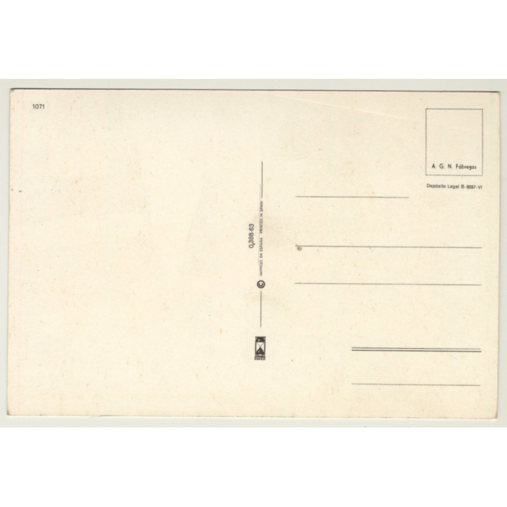 Shorthaired Pinup Girl On Sailing Boat / Bikini (Vintage PC Raker ~1960s)