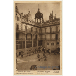 Barcelona: Metropolitan Hotel / Inside Garden (Vintage PC Zerkowitz ~1910s/1920s)