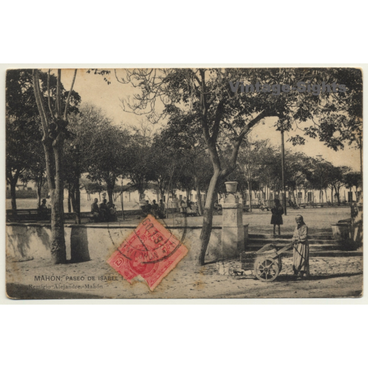 Mahón / Menorca: Paseo De Isabel (Vintage PC 1919)