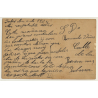 P.C Paris 1152 / Belle Epoque: Couple In Love / Roses (Vintage RPPC 1924)