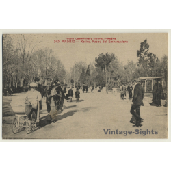 Madrid: Retiro - Paseo Del Embarcadero (Vintage PC Castañeira ~1910s)