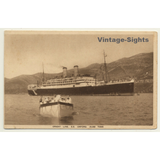 Orient Line S.S. Orford / Cruise Ship - Tender Boat (Vintage PC)