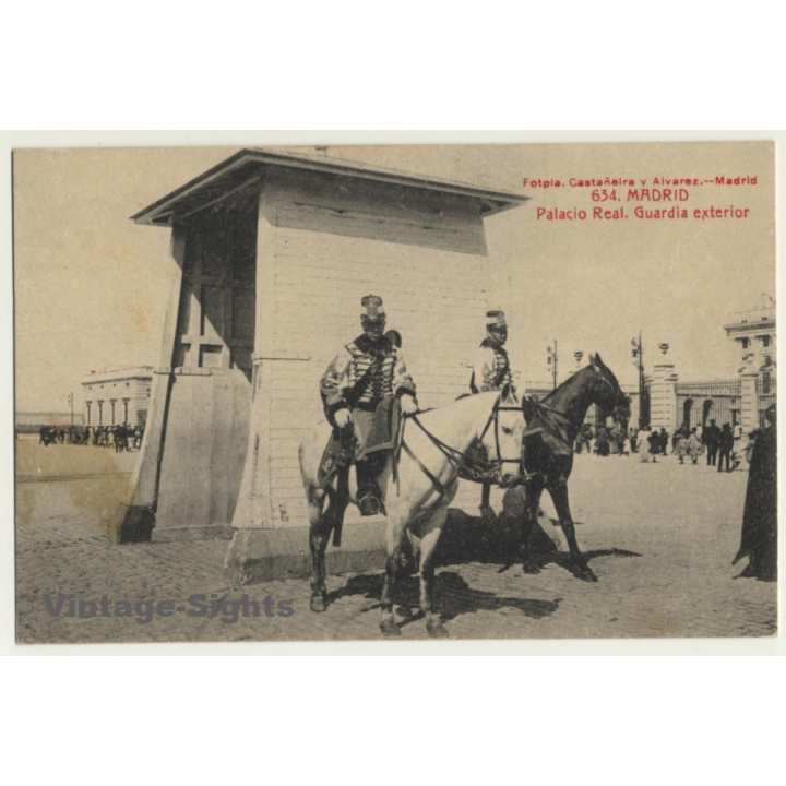 Madrid: Palacio Real / Guardia Exterior (Vintage PC Castañeira Alvarez ~1910s)