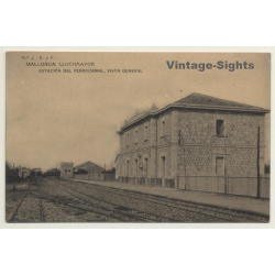Llucmajor / Mallorca: Estación Del Ferrocarril / Train Station (Vintage PC)