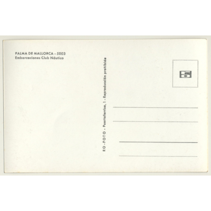 Palma De Mallorca - Baleares: Embarcaciones Club Náutico (Vintage RPPC)