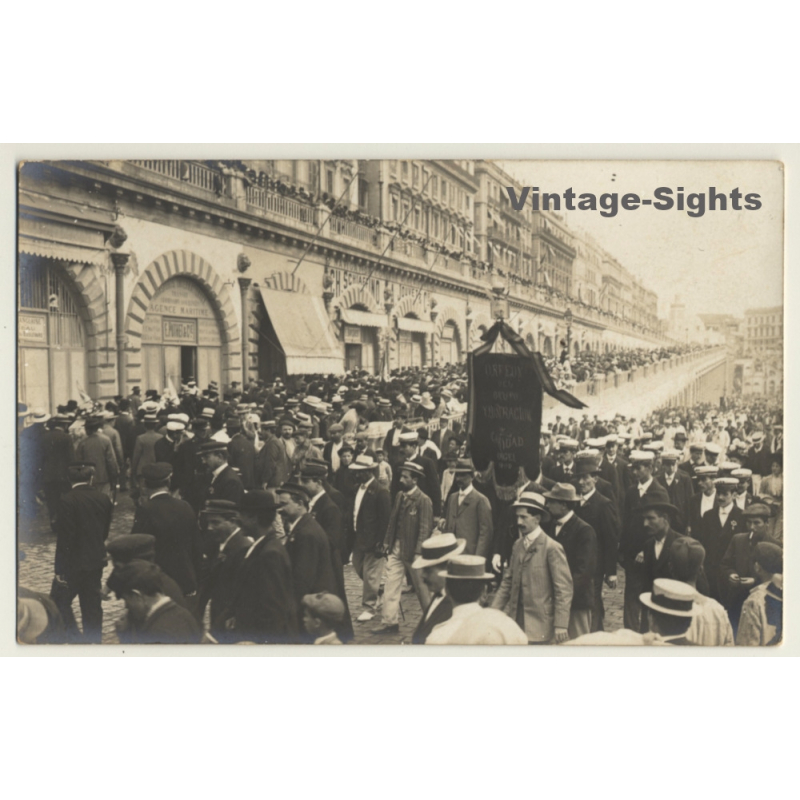 Algiers: Orfeon Grupo Ilustracion / Schiaffino & Jouvet & Cie (Vintage RPPC 1908)