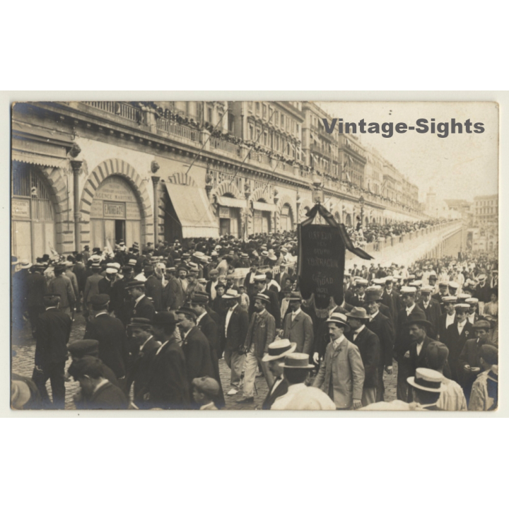 Algiers: Orfeon Grupo Ilustracion / Schiaffino & Jouvet & Cie (Vintage RPPC 1908)