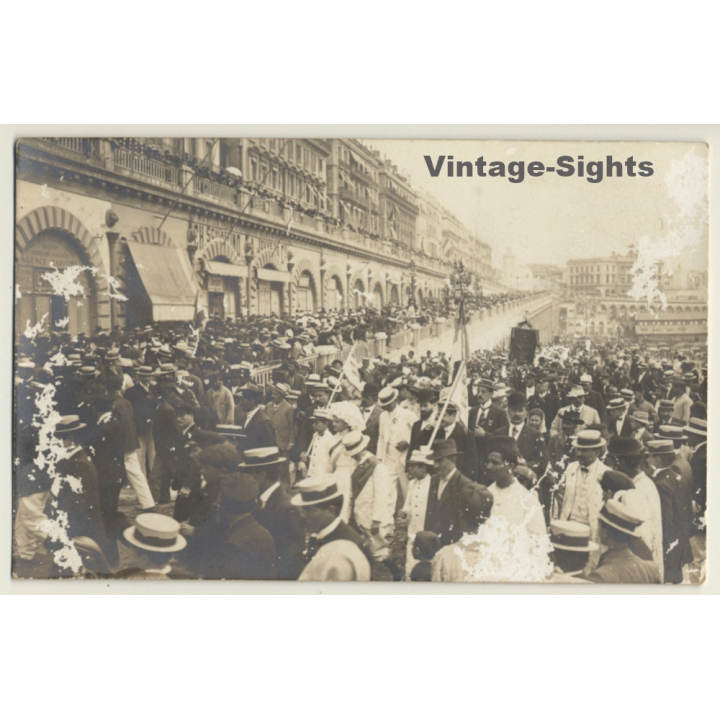 Algiers: Orfeon Grupo Ilustracion *2 / Schiaffino & Jouvet&Cie (Vintage RPPC 1908)