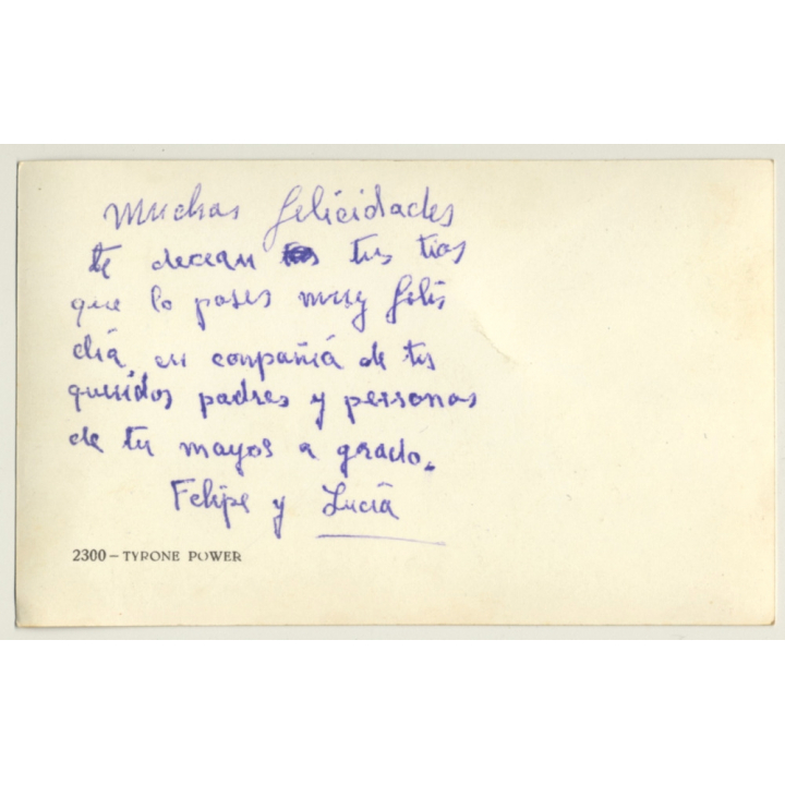 Tyrone Power / Actor - 2300 (Vintage Fan RPPC ~1940s)