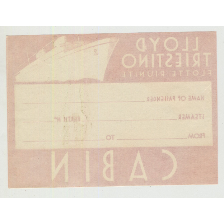 Lloyd Trestino Flotte Riunite (Vintage Shipping Line Luggage Label)