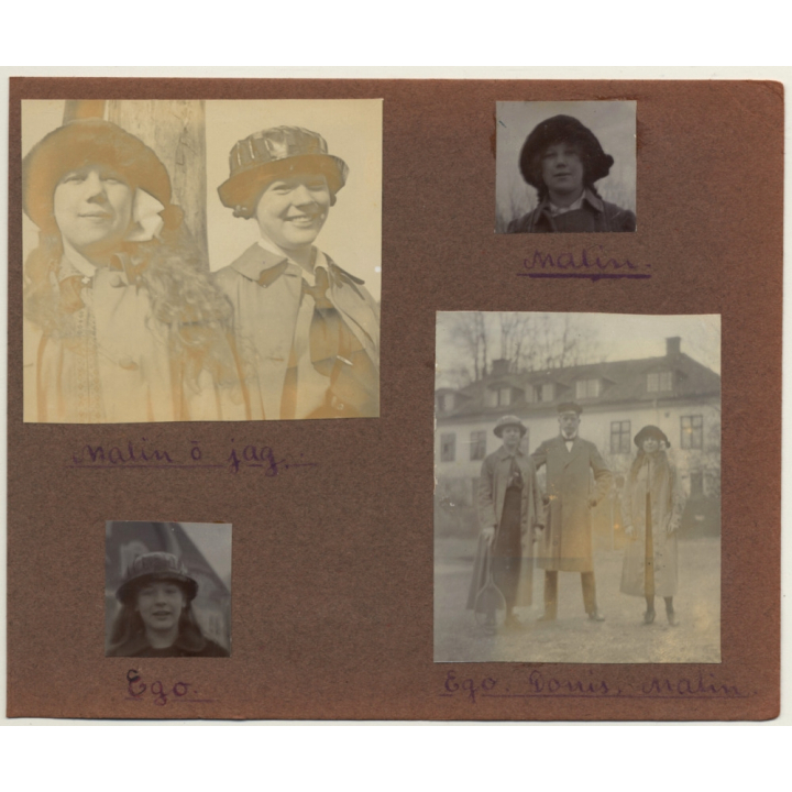 Sweden 8.3.1913: Före Anfallet / Soldiers In Trench (Vintage Photo Sepia)