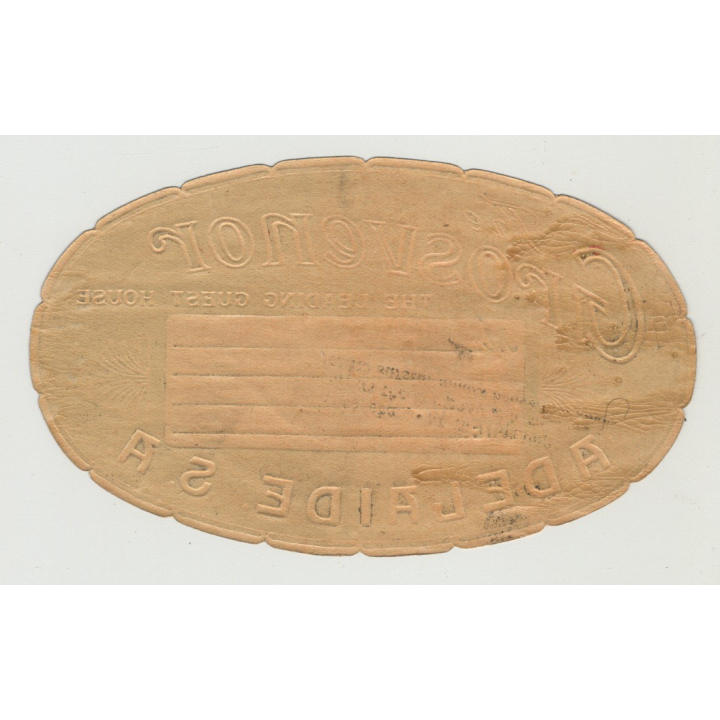 The Grosvenor Hotel - Adelaide S.A. / Australia (Vintage Luggage Label)