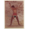 Shorthaired Nude Tied In Dungeon / Bondage - BDSM (Vintage Photo ~1960s/1970s)