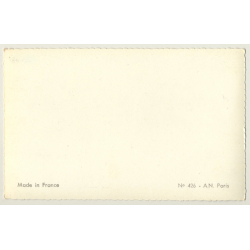 A. N. Paris: Blonde Nude In Front Of Fireplace / Boudoir - Risqué (Vintage RPPC ~1940s/1950s)
