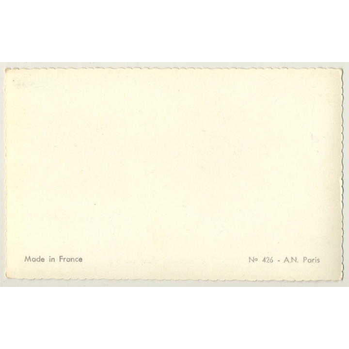 A. N. Paris: Blonde Nude In Front Of Fireplace / Boudoir - Risqué (Vintage RPPC ~1940s/1950s)