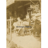 Belgium: People Sitting Outside Café - Bar / Chambres Des Touristes (Vintage Photo 1913)