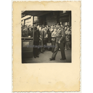 General Bernard Montgomery About To Enter Car (Vintage Photo ~1940s/1950s)