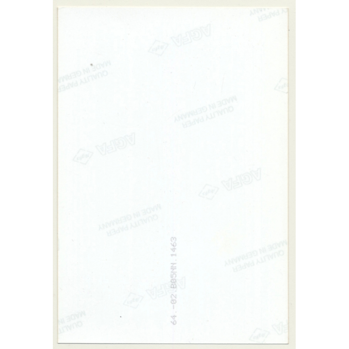 Funny Fit Nude Curlyhead Shows Muscles / Legs  (Vintage Photo Germany ~1990s)