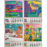 Vintage 1976 Berliet Lyon - France Calendar / Great 70s Illustrations