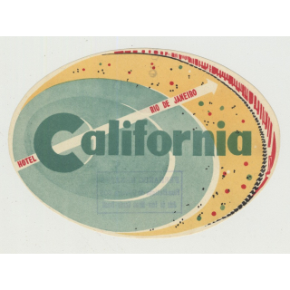 Hotel California - Rio de Janeiro / Brazil (Vintage Luggage Label)