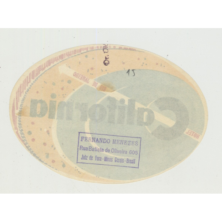 Hotel California - Rio de Janeiro / Brazil (Vintage Luggage Label)