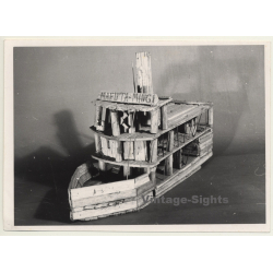 Museum Tervuren Expo '79: Wooden Boat / Child Toy / Mafuta Mingi - Zaire (Vintage Press Photo)