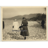 Élisabeth En Bavière - Reine Des Belges *5 / Seashore (Vintage Photo 1950s/1960s)