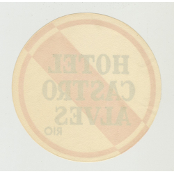 Hotel Castro Alves - Rio de Janeiro / Brazil (Vintage Luggage Label)