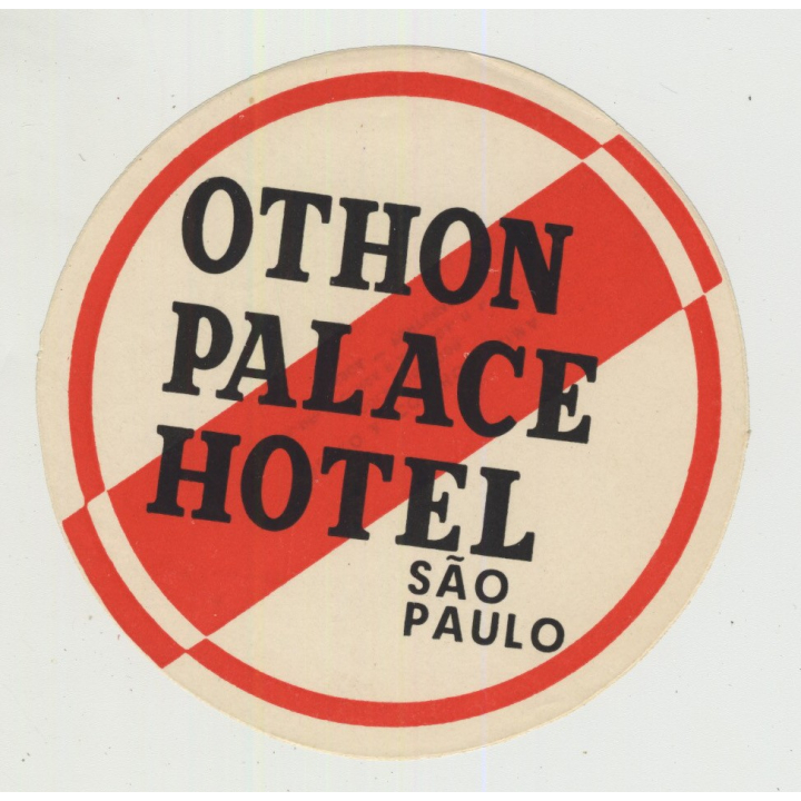 Othon Palace Hotel - Sao Paulo / Brazil (Vintage Luggage Label)