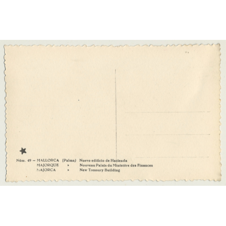 Palma De Mallorca - Baleares: Nuevo Edificio De Hacienda (Vintage RPPC ~1950s)