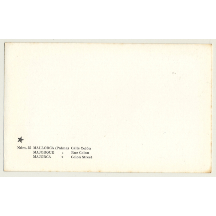 Palma De Mallorca - Baleares: Calle Colón / Street Scene (Vintage RPPC ~1950s)