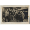 Les Planes / Barcelona: Group Of Men - Pantano De Valvidrera (Vintage RPPC 1924)