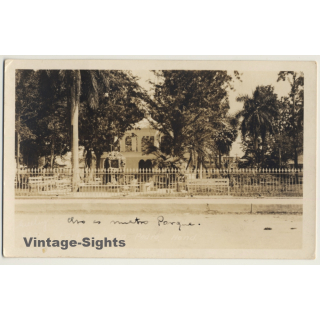 San Pedro Sula / Honduras: Metro Park (Vintage RPPC 1927)