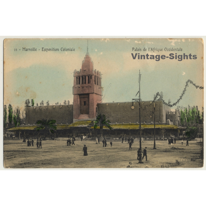 Marseille: Expo Coloniale 1906 / Palais De L'Afrique Occidentale (Vintage PC)
