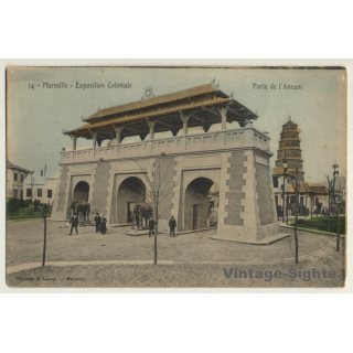 Marseille: Expo Coloniale 1906 / Porte De L'Annam (Vintage PC)