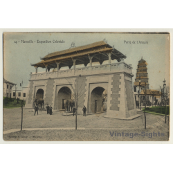 Marseille: Expo Coloniale 1906 / Porte De L'Annam (Vintage PC)