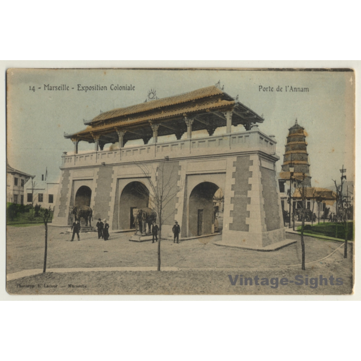 Marseille: Expo Coloniale 1906 / Porte De L'Annam (Vintage PC)