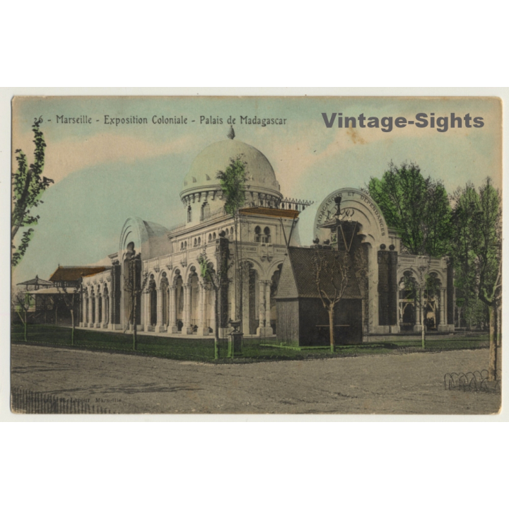 Marseille: Expo Coloniale 1906 / Palais De Madagascar (Vintage PC)