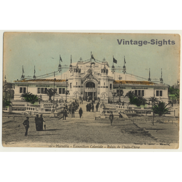 Marseille: Expo Coloniale 1906 / Palais De L'Indo-Chine (Vintage PC)