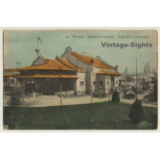 Marseille: Expo Coloniale 1906 / Palais De La Cochinchine (Vintage PC)