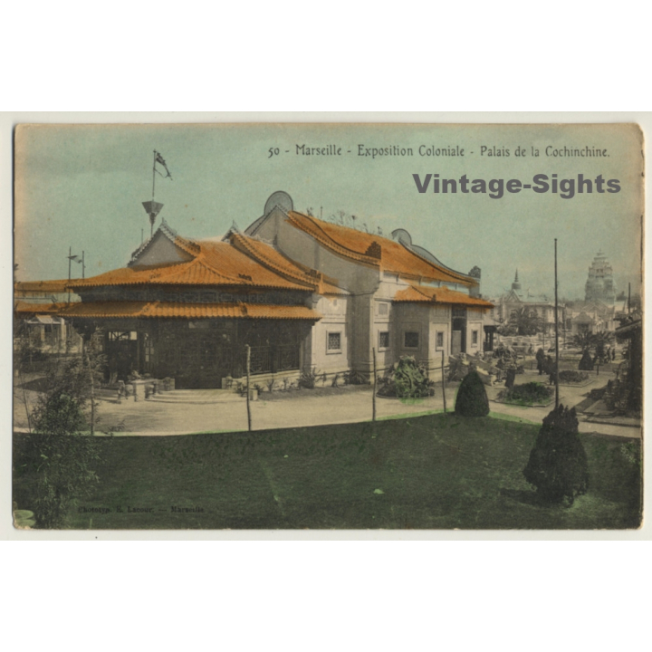 Marseille: Expo Coloniale 1906 / Palais De La Cochinchine (Vintage PC)