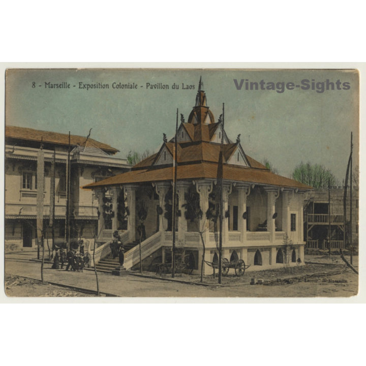Marseille: Expo Coloniale 1906 / Pavillon Du Laos (Vintage PC)