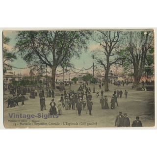Marseille: Expo Coloniale 1906 / L'Esplanade (Côte Gauche) (Vintage PC)