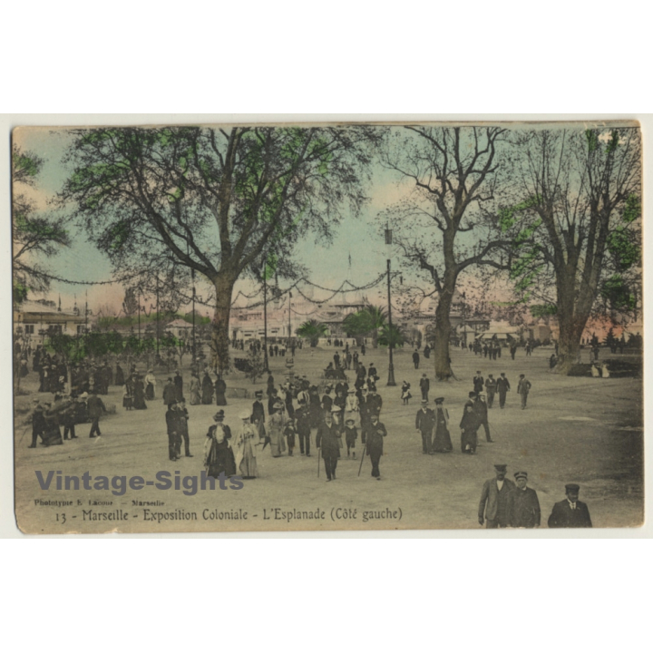 Marseille: Expo Coloniale 1906 / L'Esplanade (Côte Gauche) (Vintage PC)