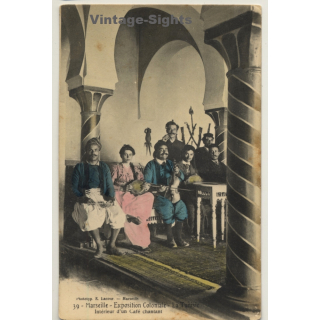 Marseille: Expo Coloniale 1906 / La Tunisie - Intérieur D'Un Café Chantant (Vintage PC)